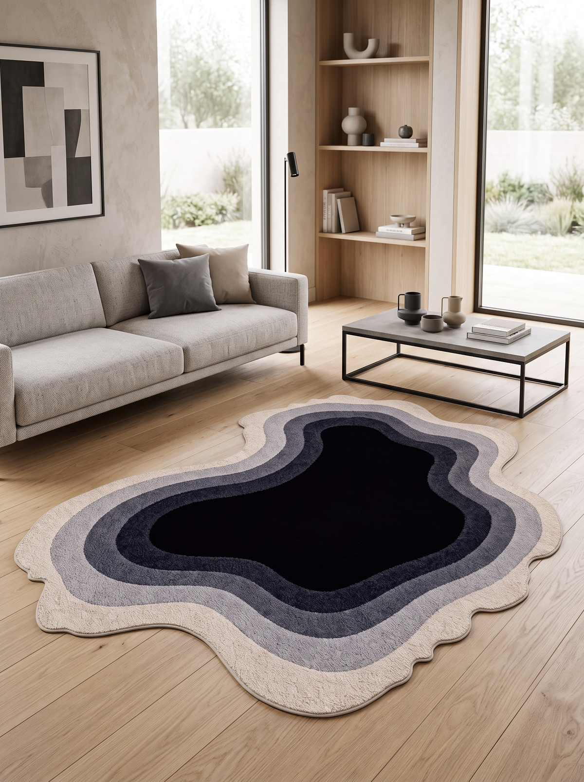 Arte AST071 Asimetrik Kesimli Modern Şönil Halı