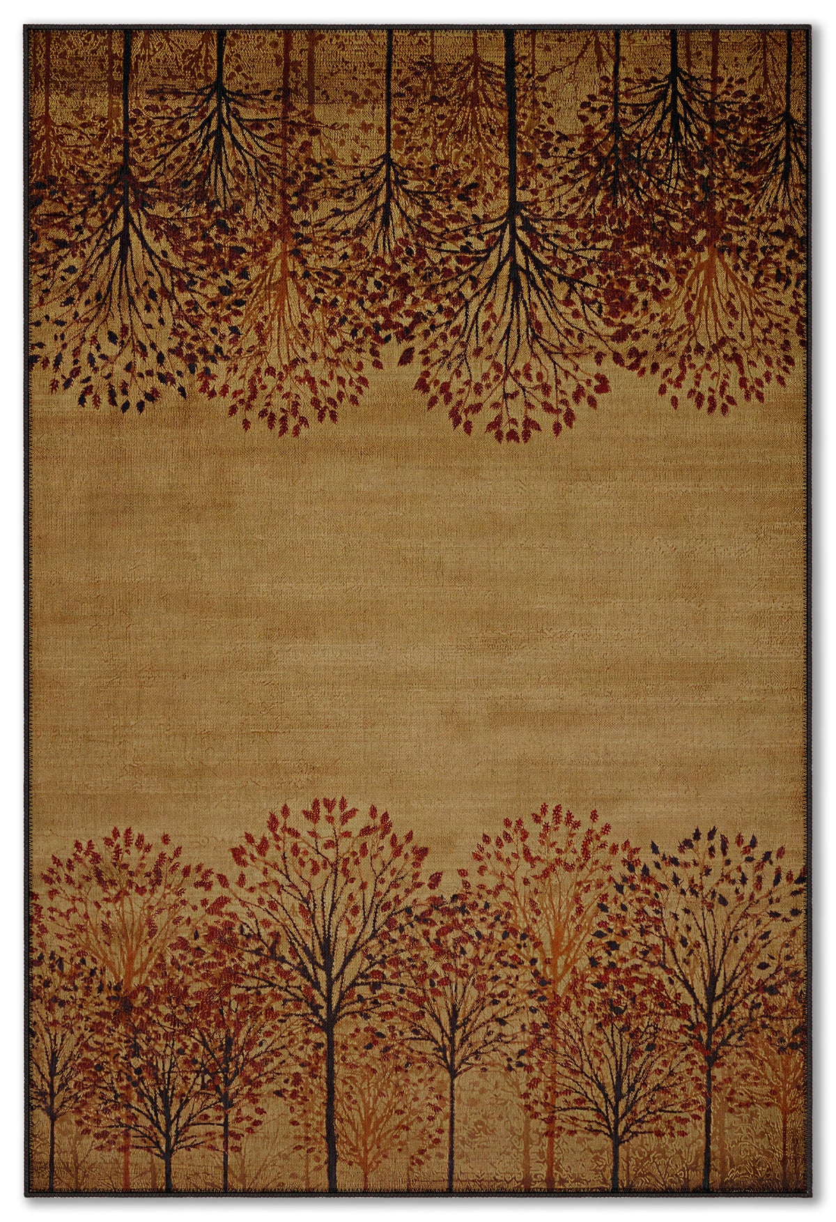 Arte HD024 Ağaç Desenli Modern Dekoratif Şönil Halı