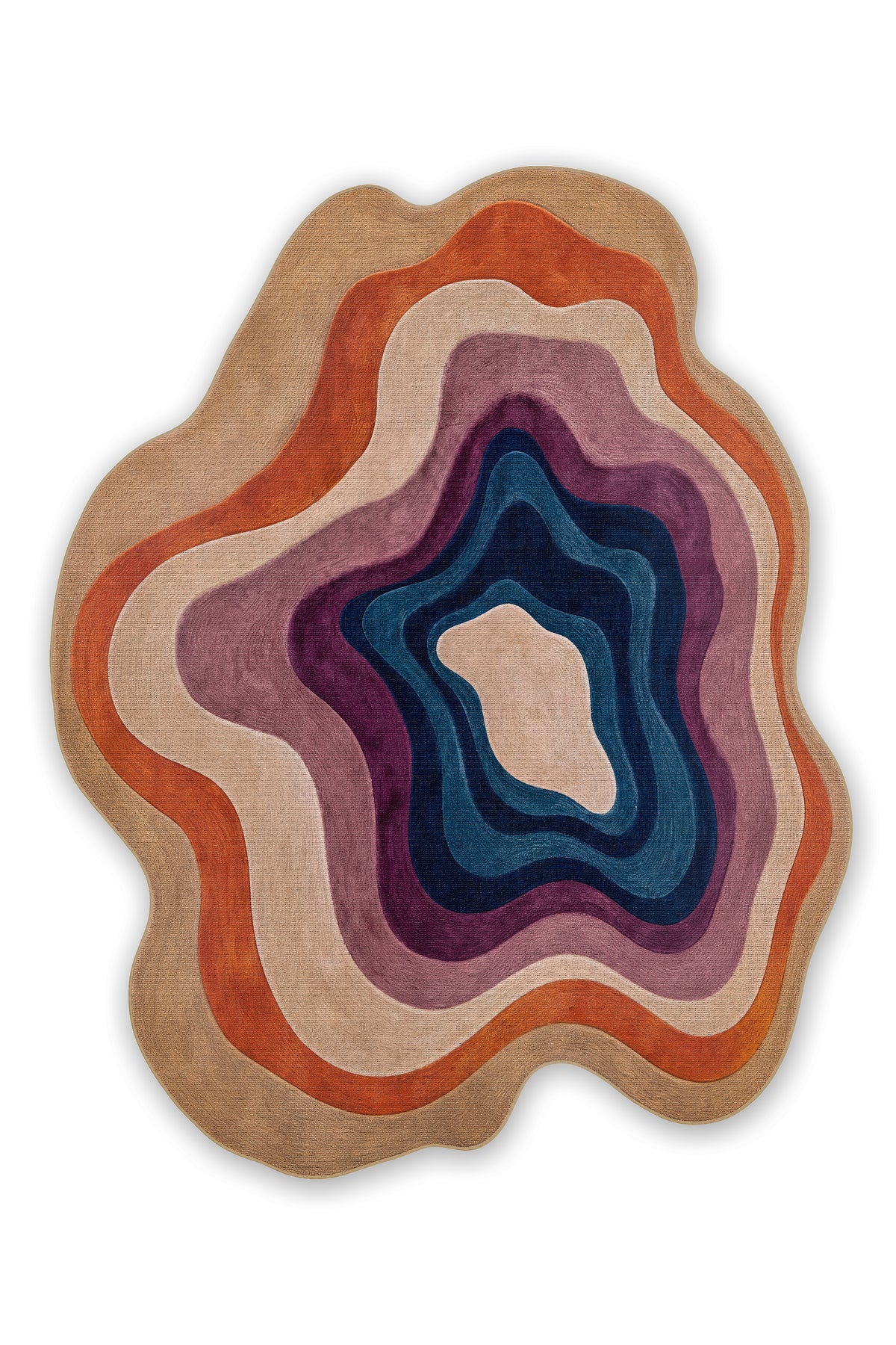 Arte AST056 Asimetrik Kesimli Modern Renkli Şönil Halı