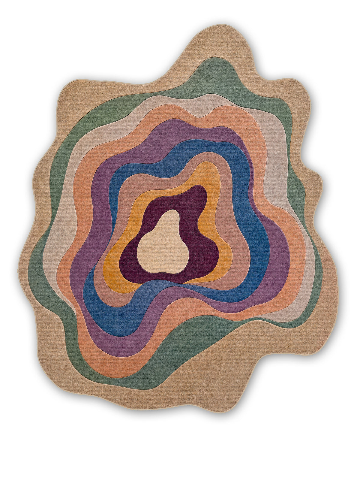 Arte AST058 Asimetrik Kesimli Modern Renkli Şönil Halı