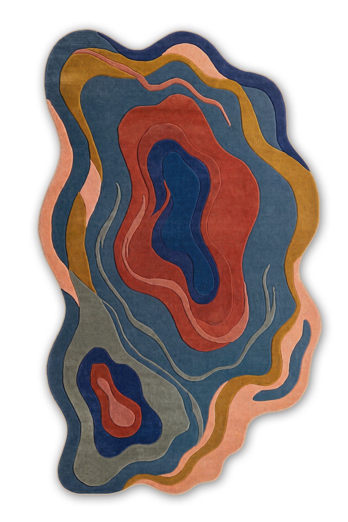 Arte AST059 Asimetrik Kesimli Modern Renkli Şönil Halı