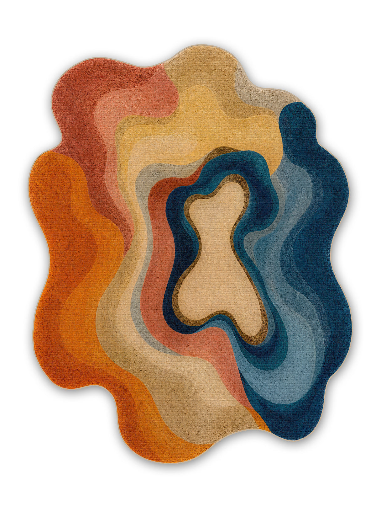 Arte AST070 Asimetrik Kesimli Modern Renkli Şönil Halı