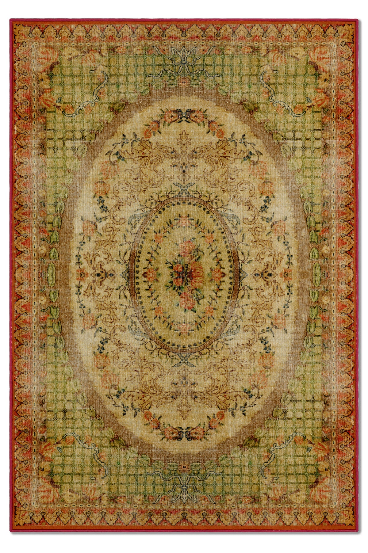 Arte DS004 - Klasik Vintage Desenli Dekoratif Şönil Halı