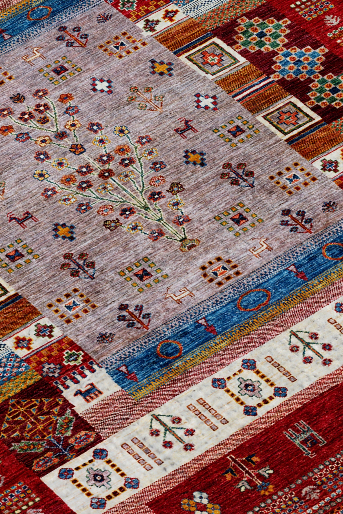 Arte DS077 Vintage Çiçek Figürlü Dekoratif Şönil Halı