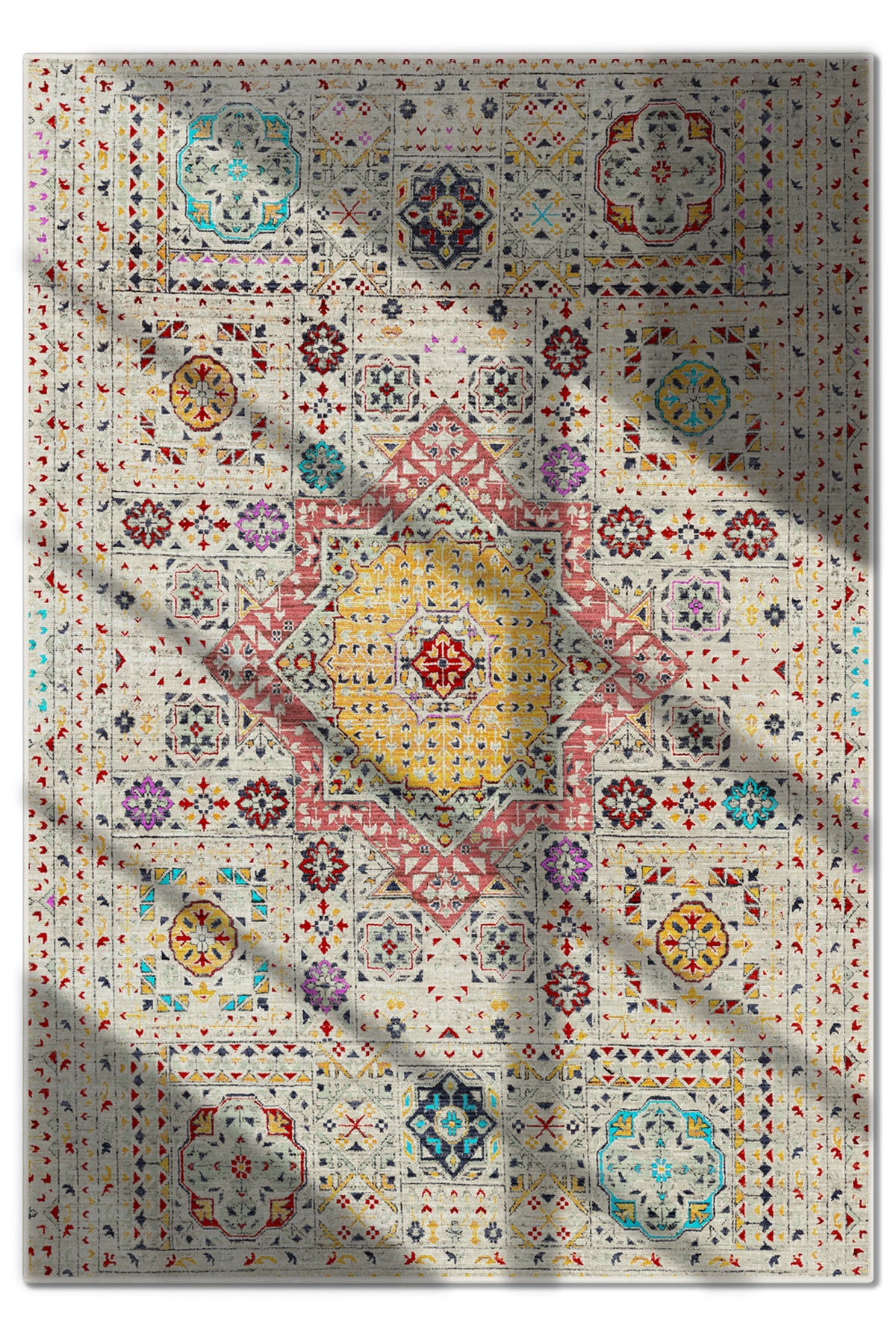 Arte DS210 Vintage Klasik Desenli Dekoratif Şönil Halı