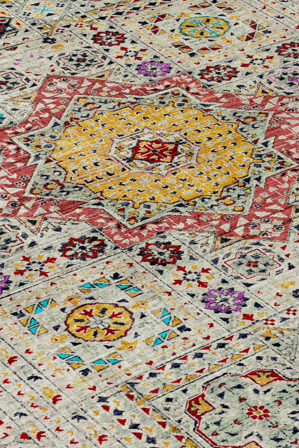 Arte DS210 Vintage Klasik Desenli Dekoratif Şönil Halı