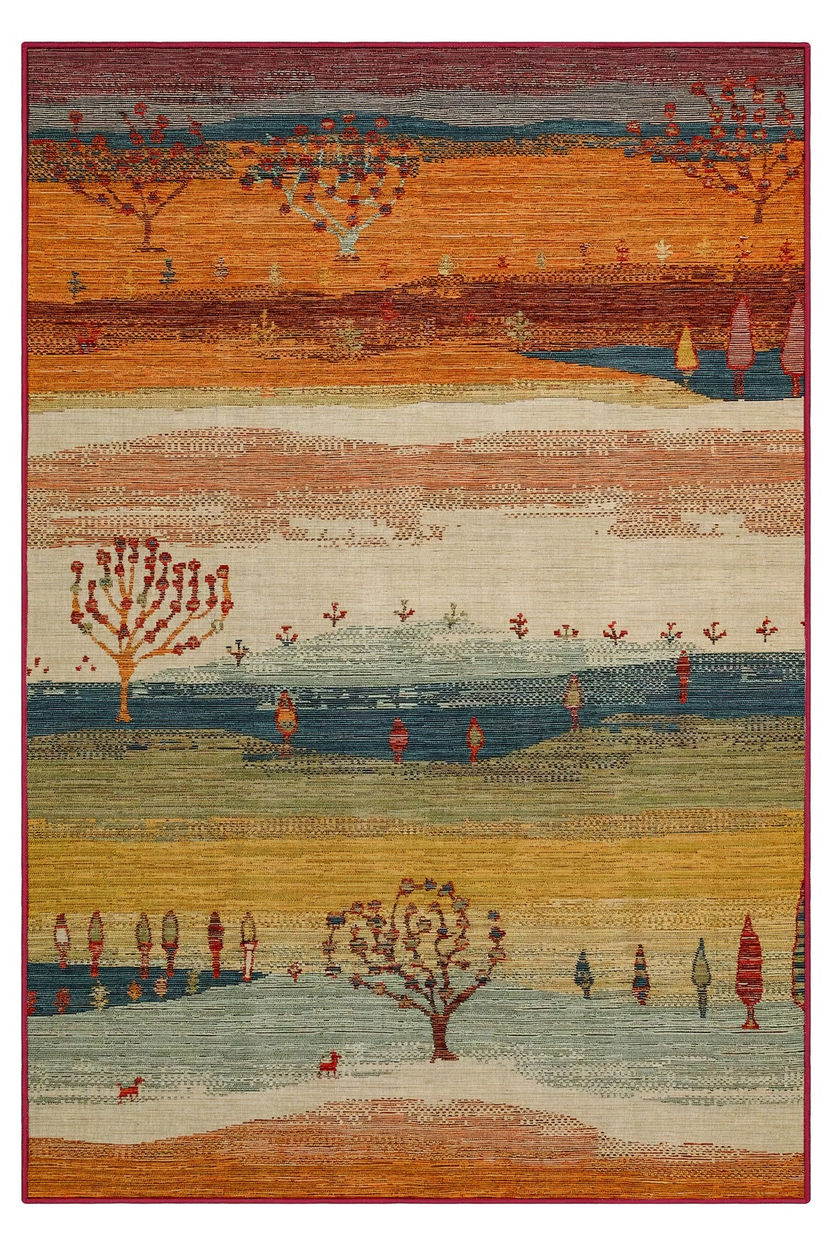 Arte DS299 Vintage Orman Desenli Dekoratif Şönil Halı