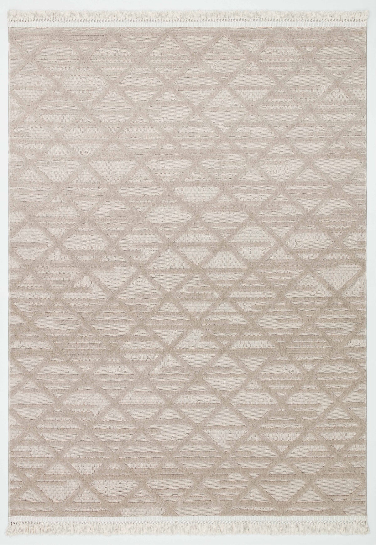MİLAS C9-VİZON Kabartmalı Modern Geometrik Desenli Salon Koridor Mutfak Halısı