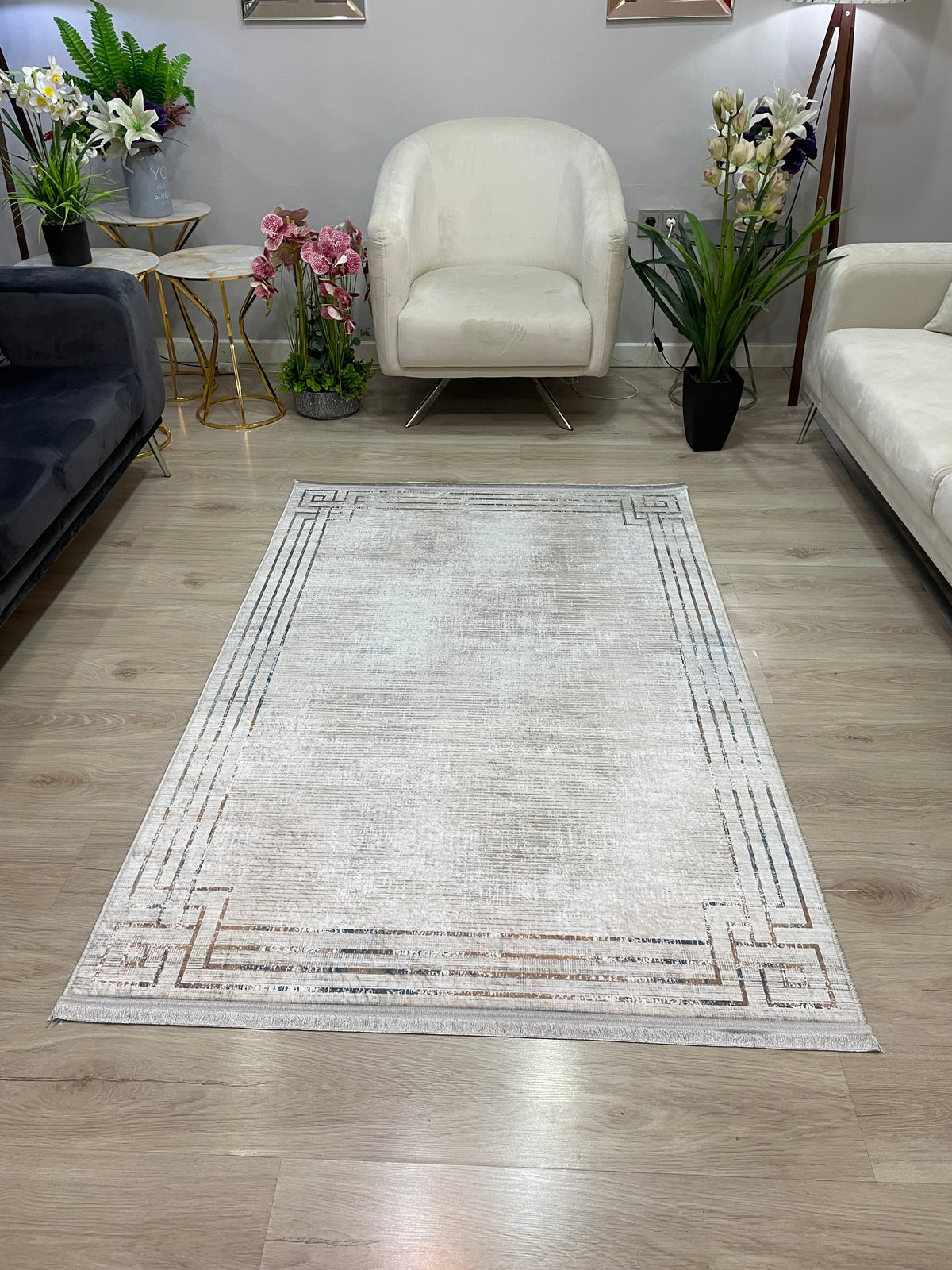 SORTİE - Kaymaz Deri Taban Makinede Yıkanabilir Salon Oturma Odası Mutfak Halısı