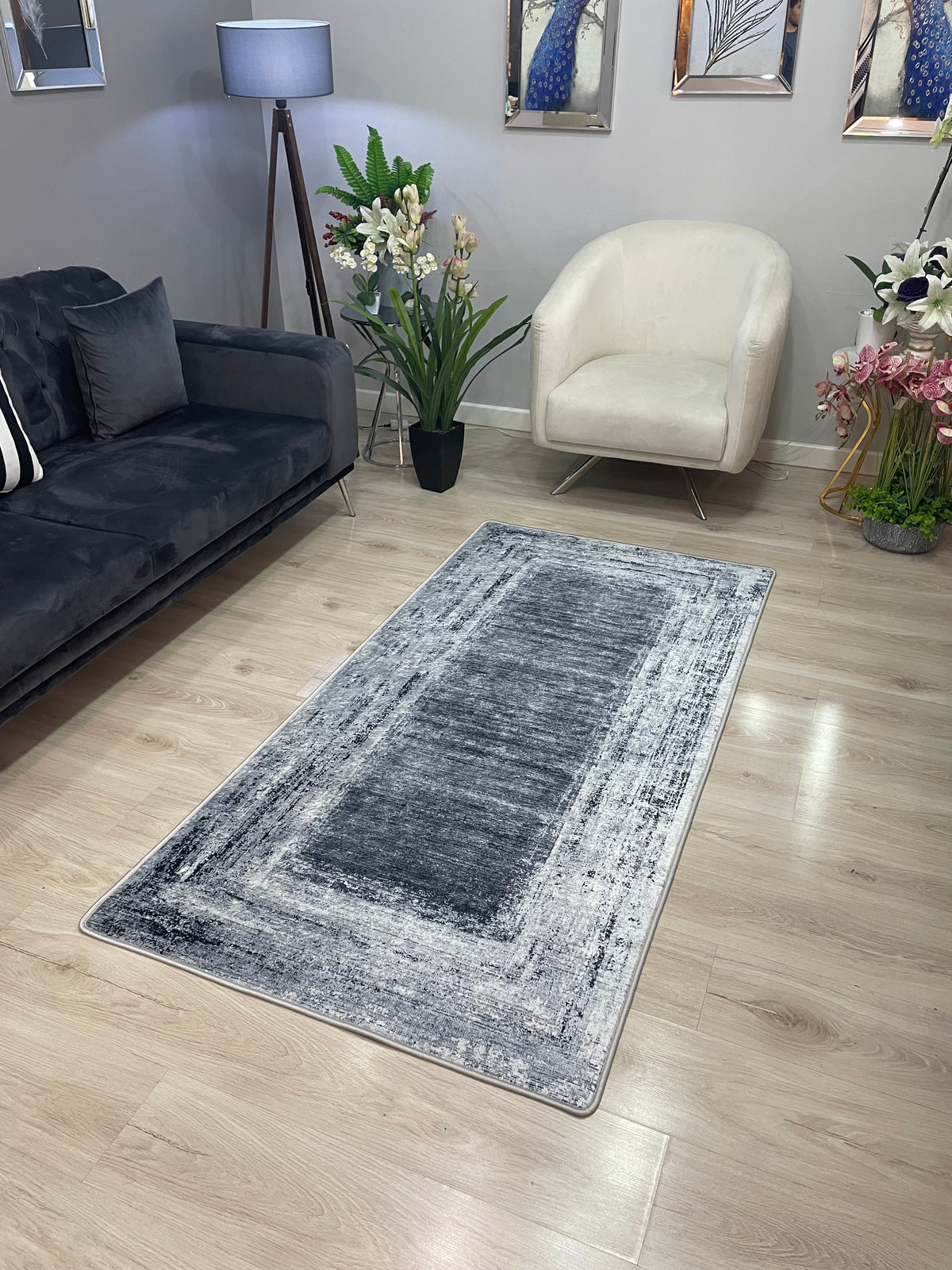 ROYAL - Kaymaz Deri Taban Makinede Yıkanabilir Salon Oturma Odası Mutfak Halısı