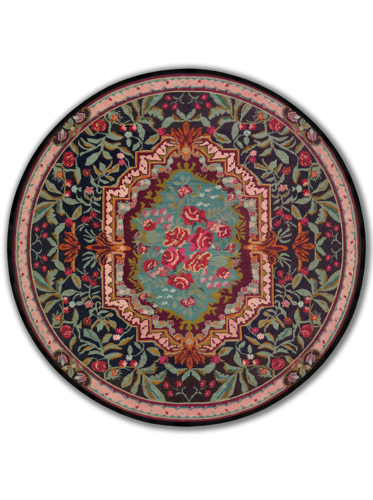yıkanabilir kaymaz taban şönil dokuma halı 140x200 siyah; renkli
