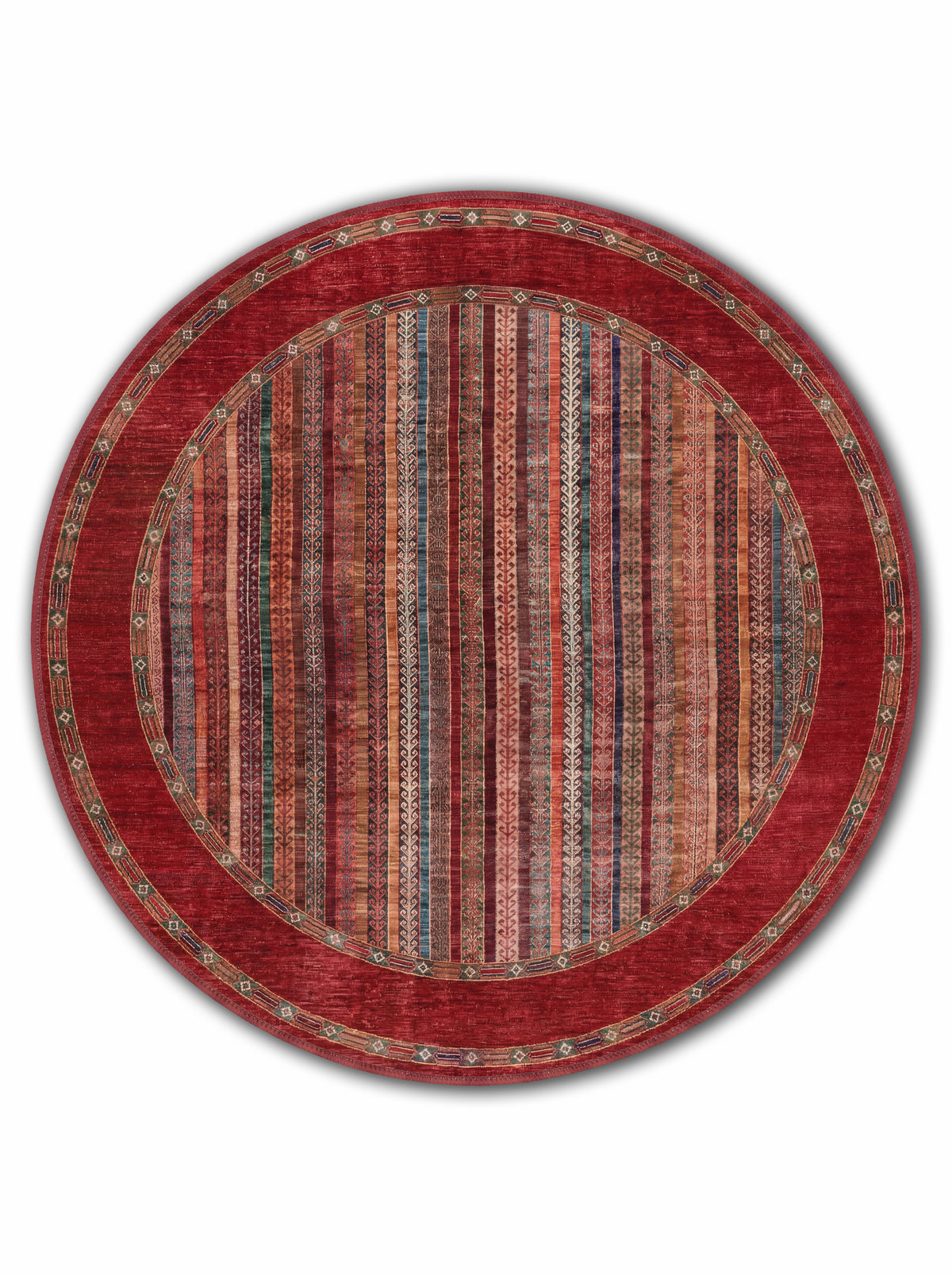 yıkanabilir kaymaz taban şönil dokuma halı 140x200 kirmizi; renkli