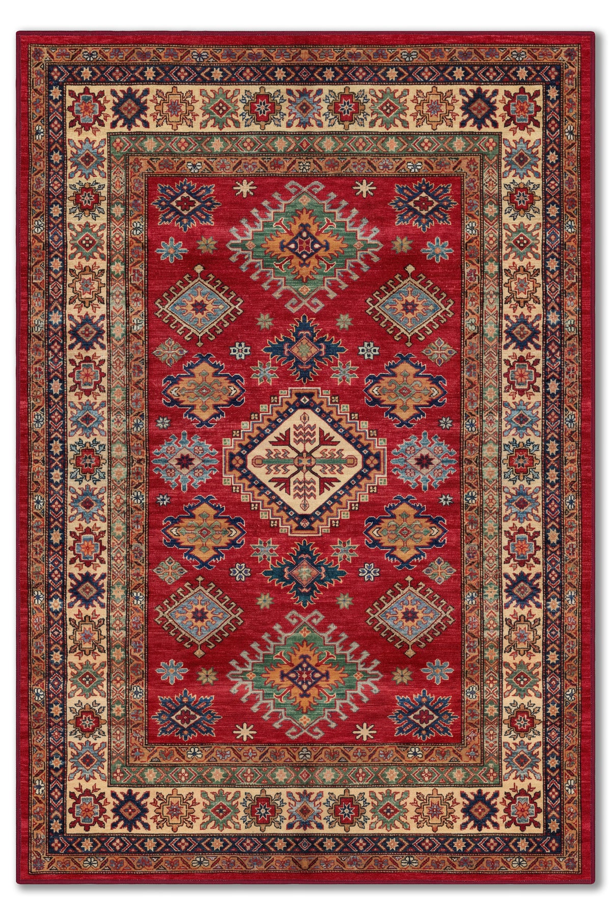 yıkanabilir kaymaz taban şönil dokuma halı 80x150 kirmizi; renkli