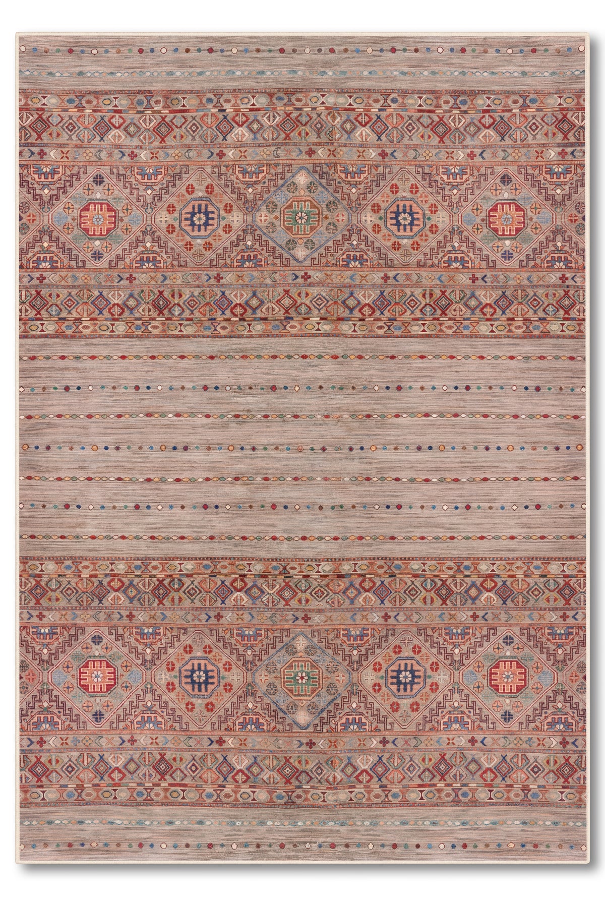 yıkanabilir kaymaz taban şönil dokuma halı 80x150 kahverengi; renkli