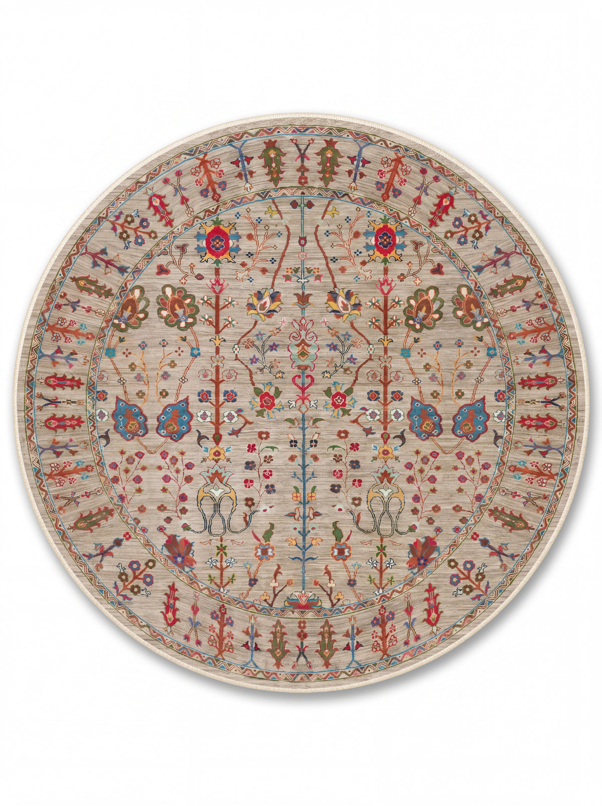 yıkanabilir kaymaz taban şönil dokuma halı 140x200 bej; renkli