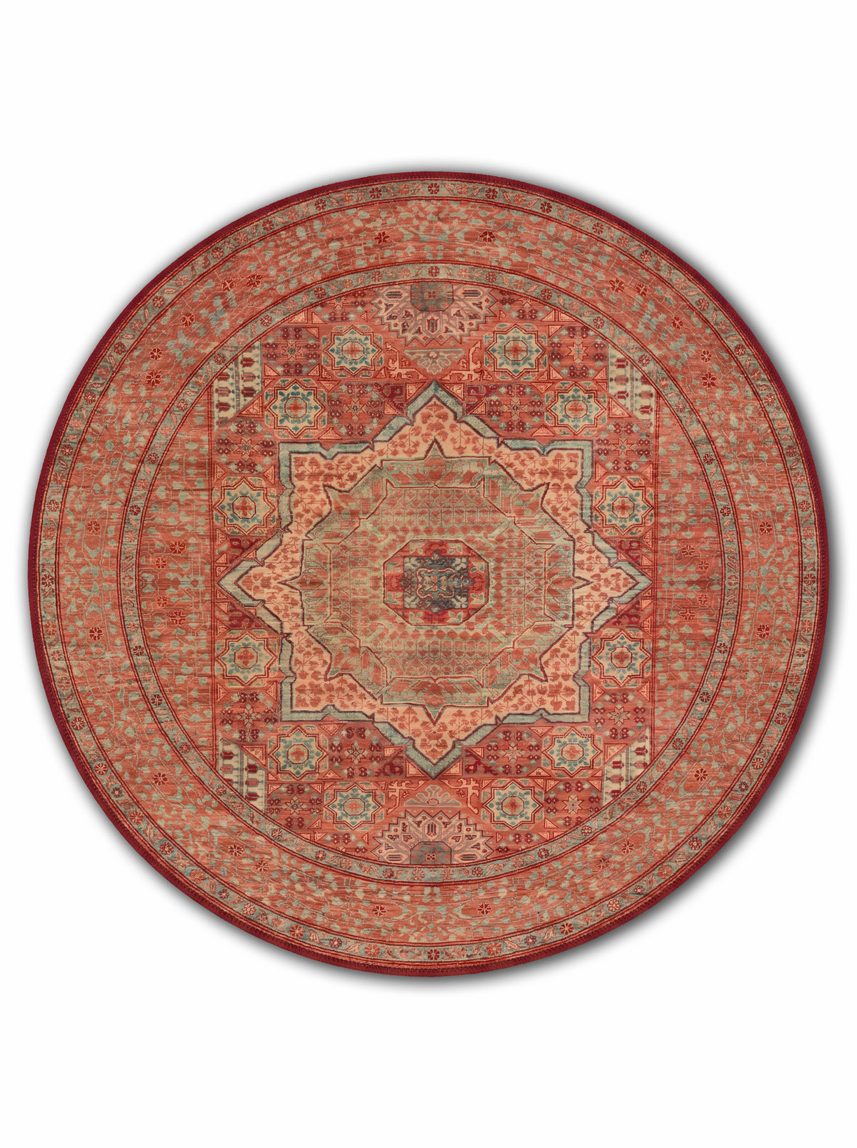 yıkanabilir kaymaz taban şönil dokuma halı 140x200 kirmizi; turuncu; renkli