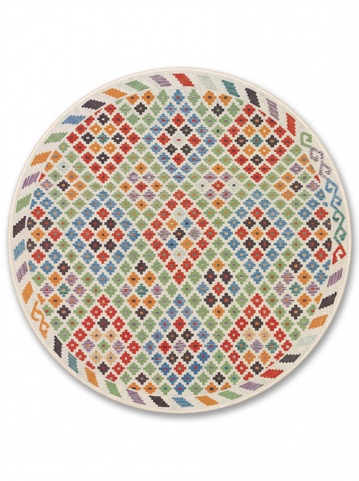 yıkanabilir kaymaz taban şönil dokuma halı 140x200 renkli