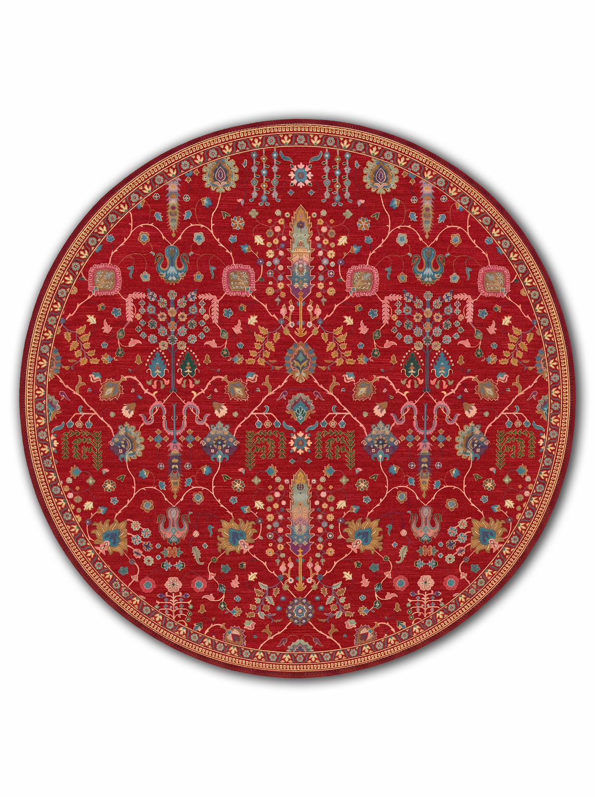 yıkanabilir kaymaz taban şönil dokuma halı 140x200 kirmizi; renkli
