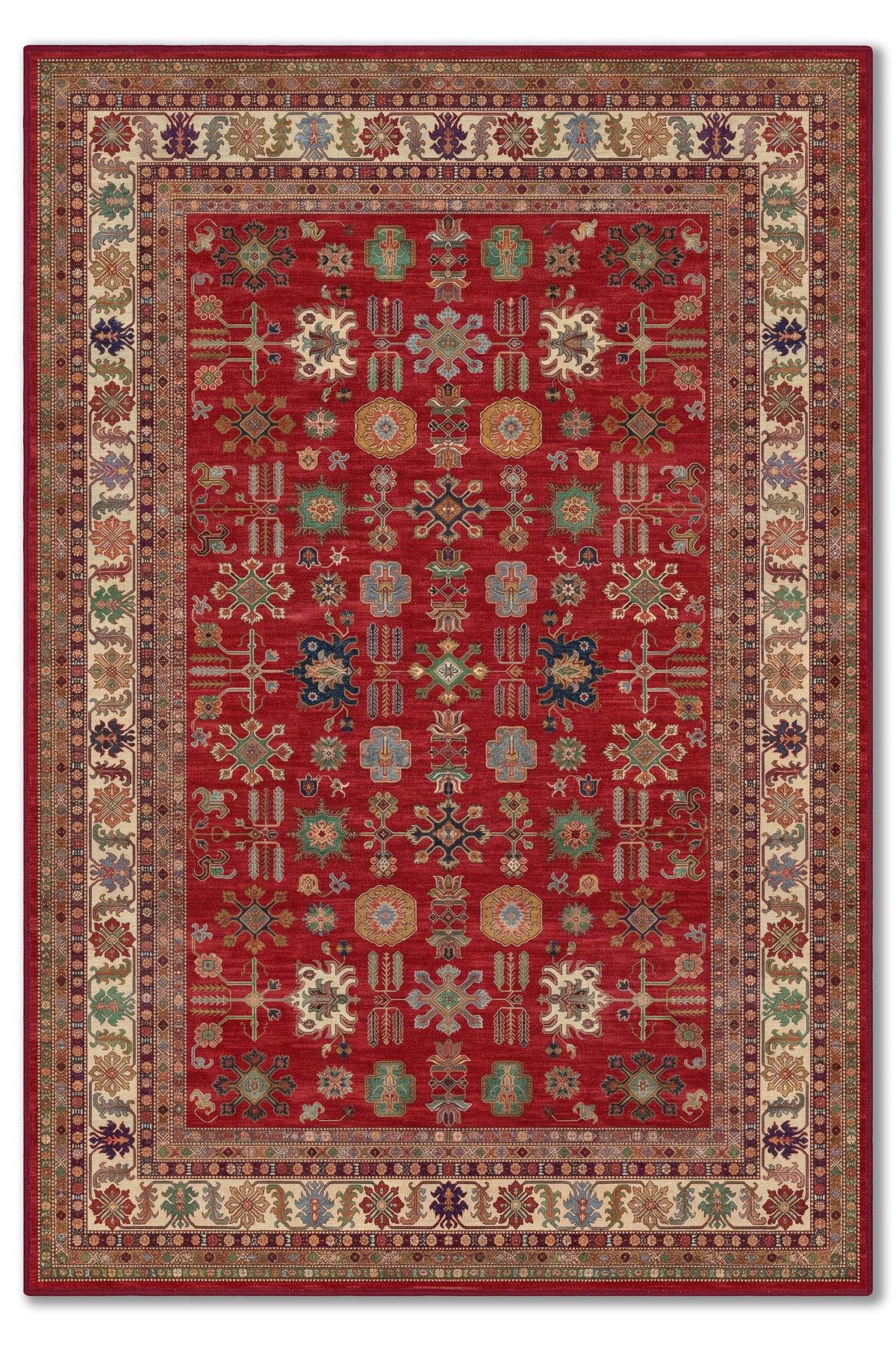 yıkanabilir kaymaz taban şönil dokuma halı 80x150 kirmizi; renkli