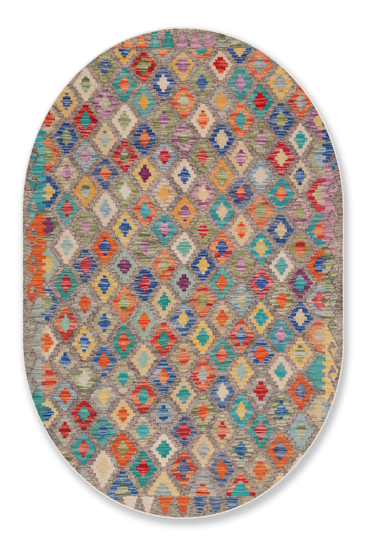 Arte VN123-1 Modern Geometrik Desenli Renkli Dekoratif Şönil Halı