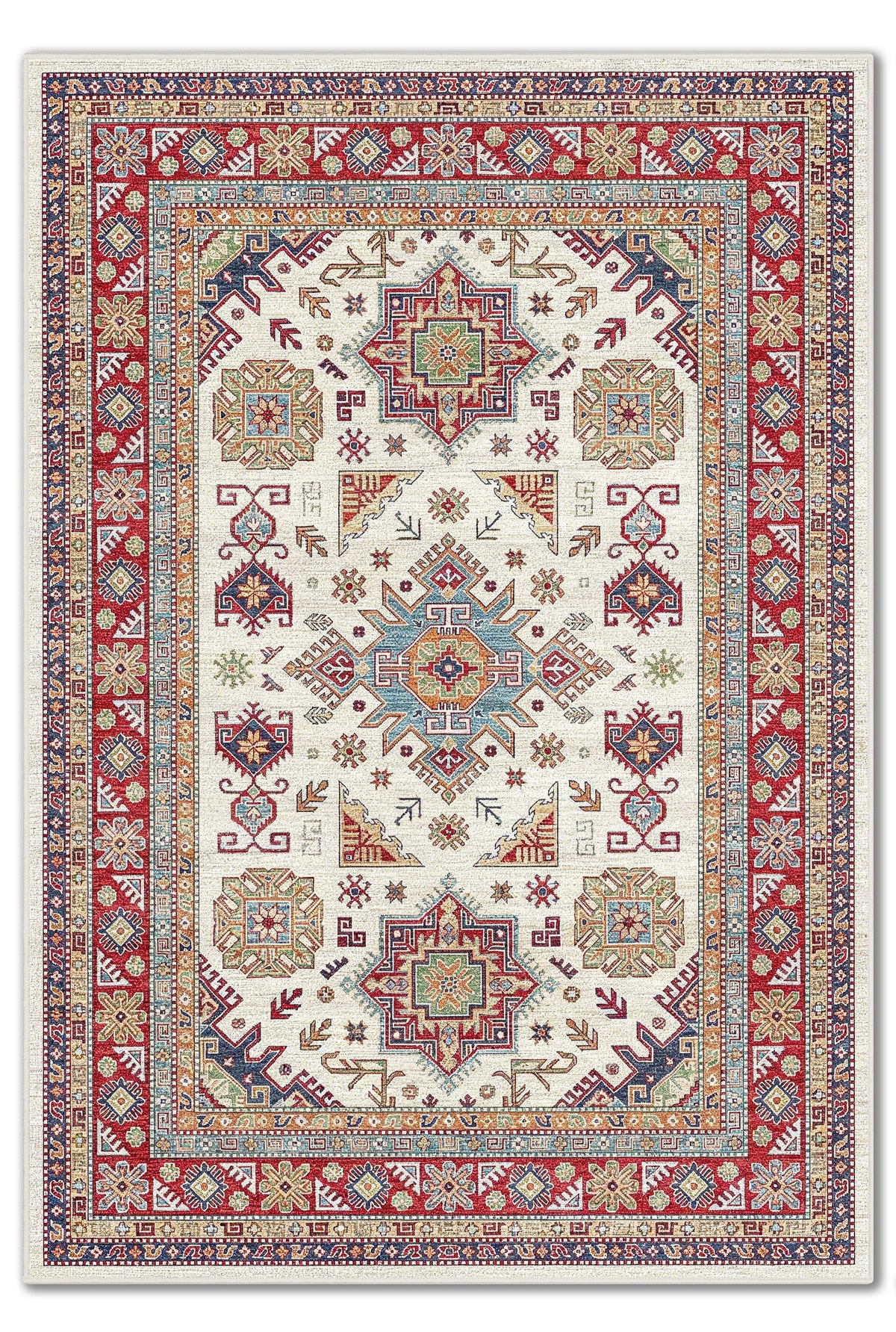 Arte VN133-1 Klasik Desenli Renkli Dekoratif Şönil Halı