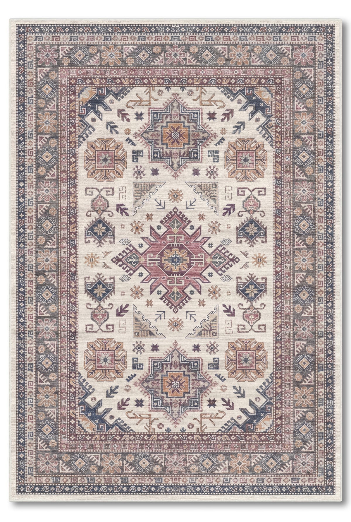 Arte VN133-2 Klasik Desenli Renkli Dekoratif Şönil Halı