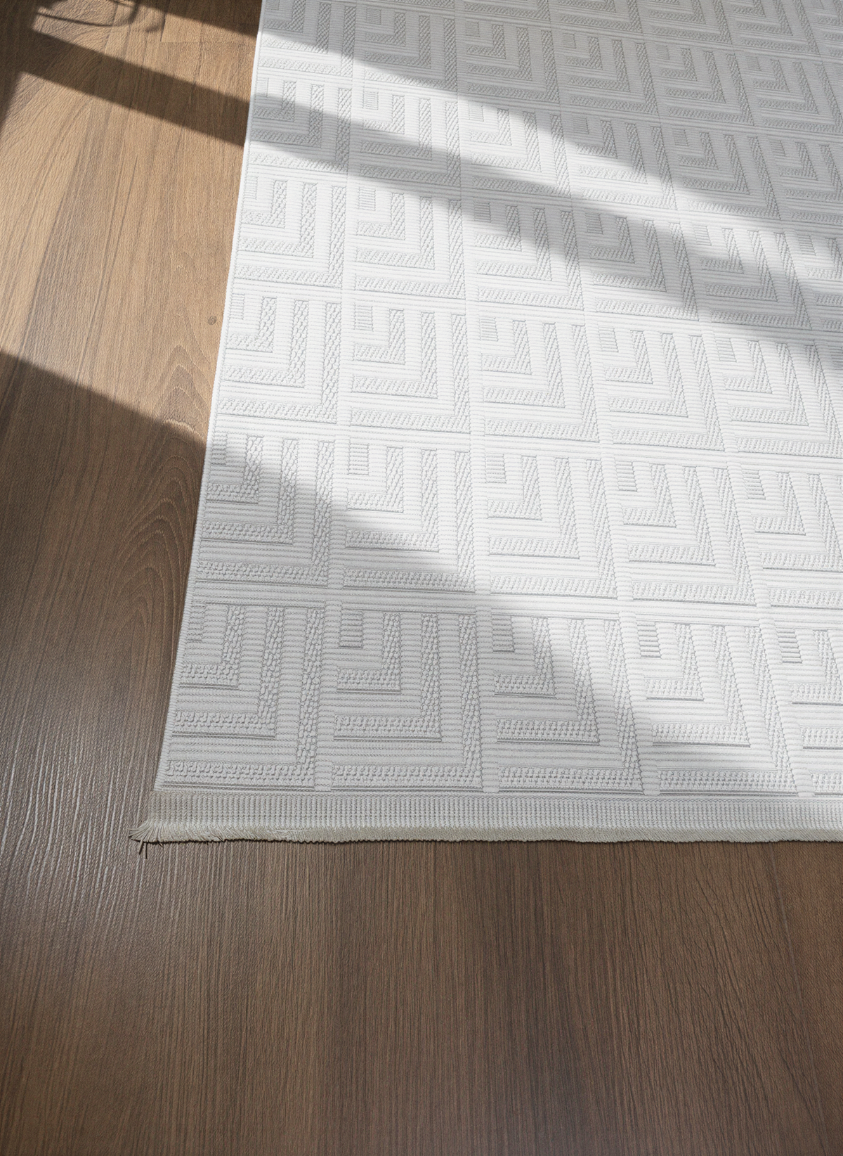MYRA PERA 1503 Krem Geometrik Desenli Modern Salon Mutfak Koridor Balkon Halısı