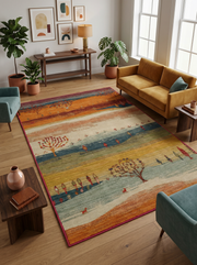 Arte DS299 Vintage Orman Desenli Dekoratif Şönil Halı