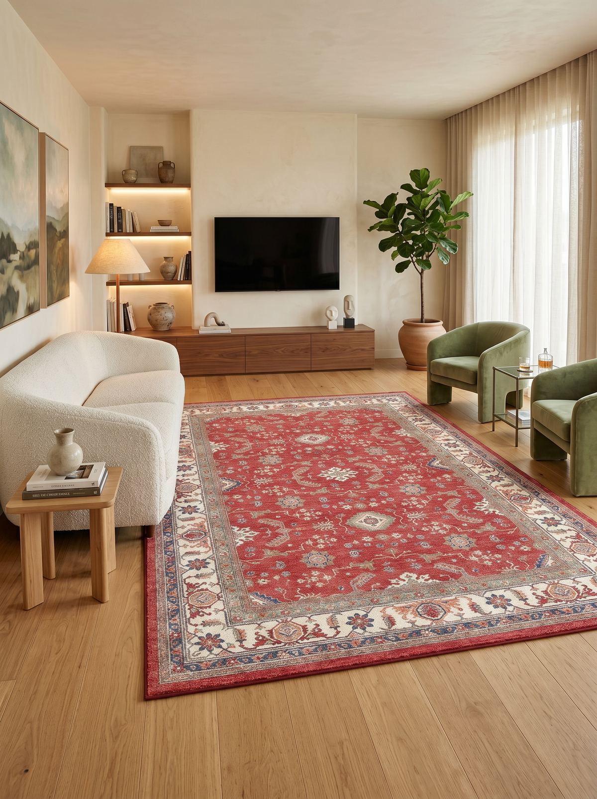 yıkanabilir kaymaz taban şönil dokuma halı 80x100 kirmizi; renkli