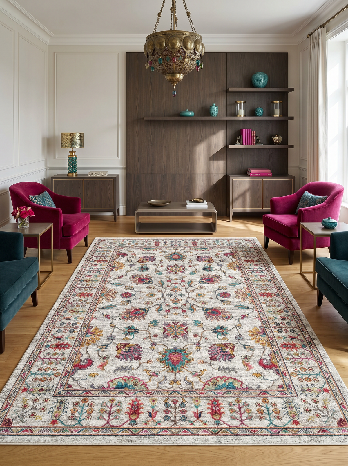 yıkanabilir kaymaz taban şönil dokuma halı 200x250 (5 m²) gri; renkli