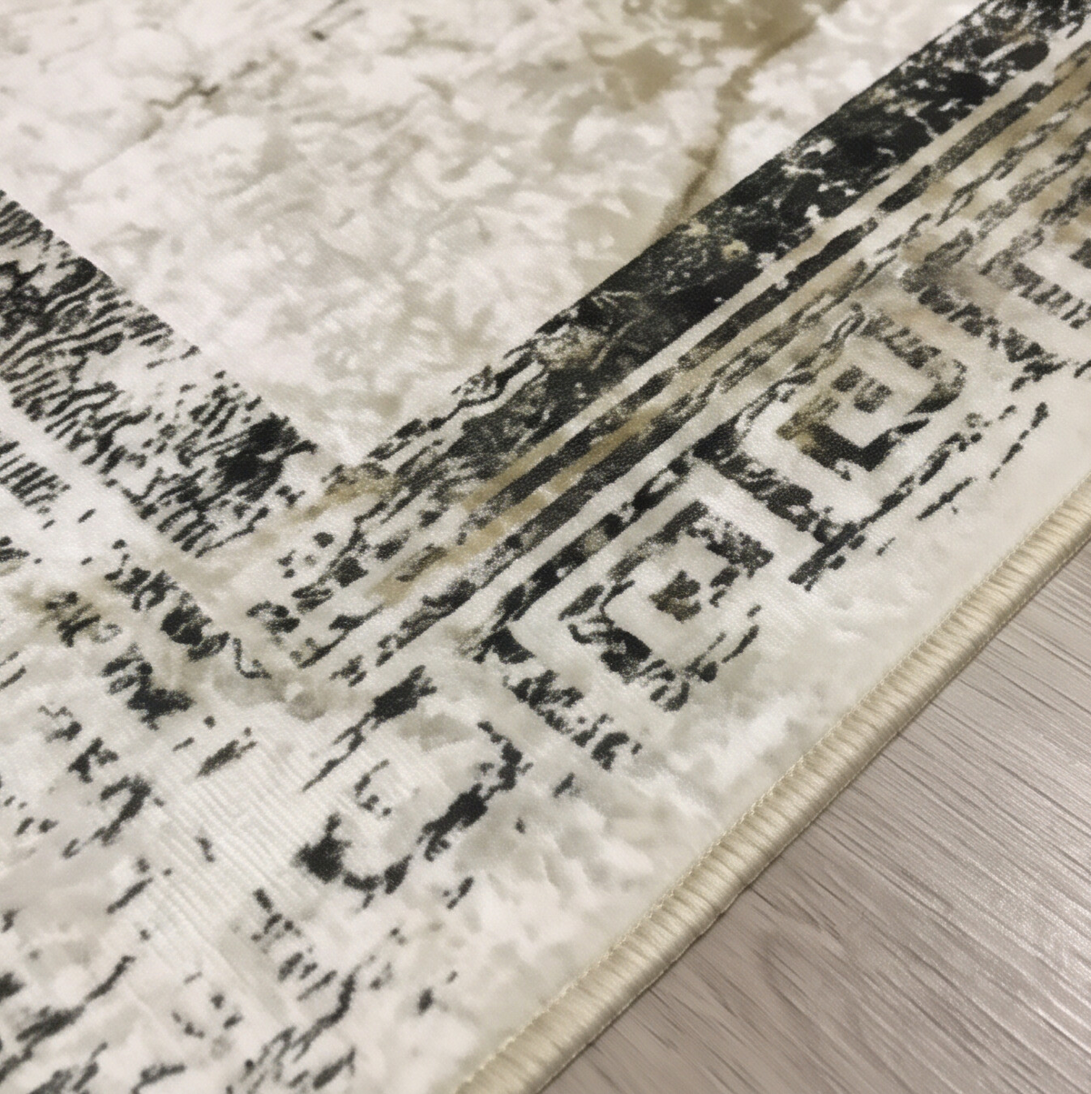 CHAİN MARBLE GOLD - Kaymaz Deri Taban Makinede Yıkanabilir Salon Oturma Odası Mutfak Halısı