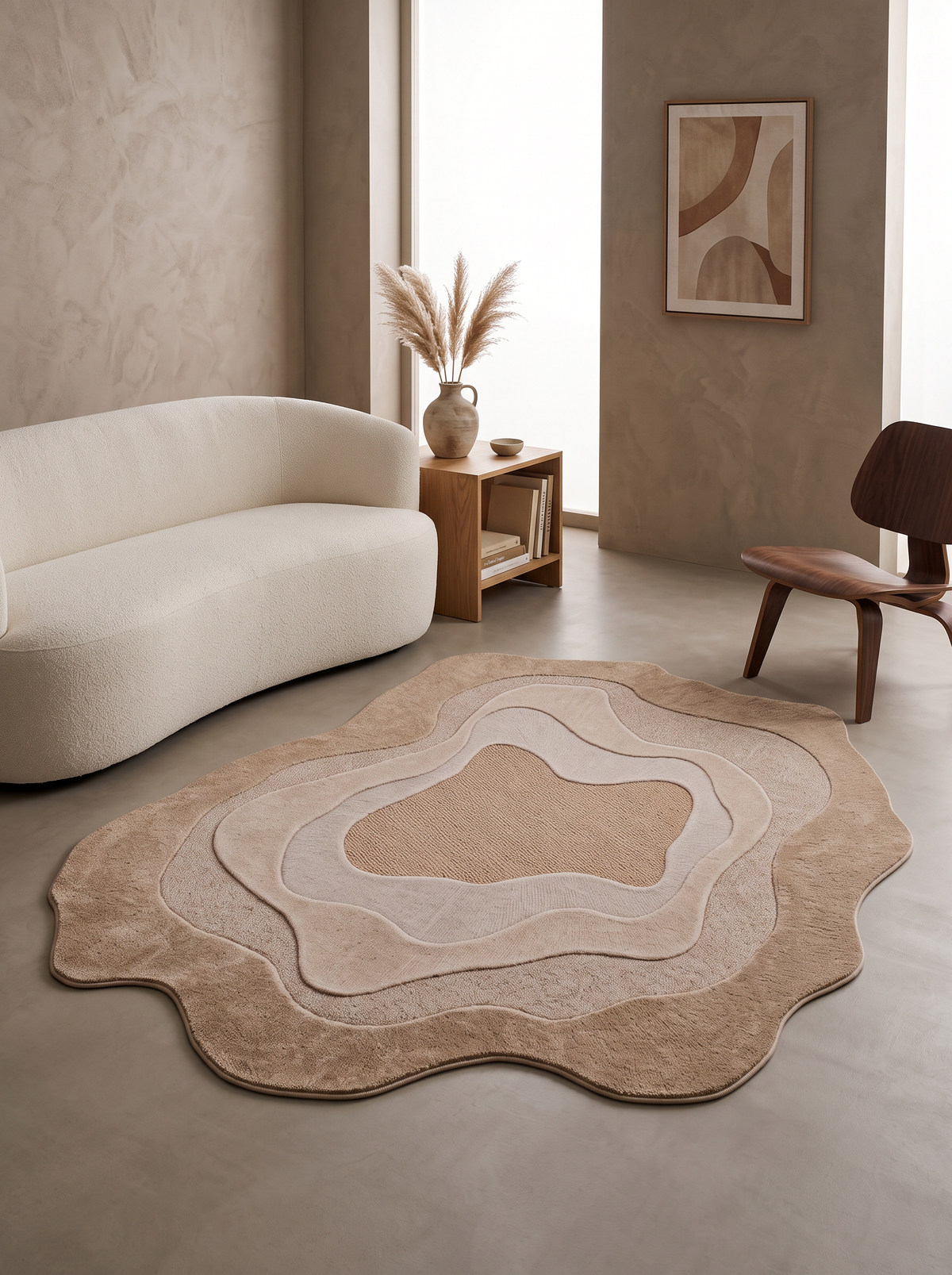 Arte AST057 Asimetrik Kesimli Modern Şönil Halı