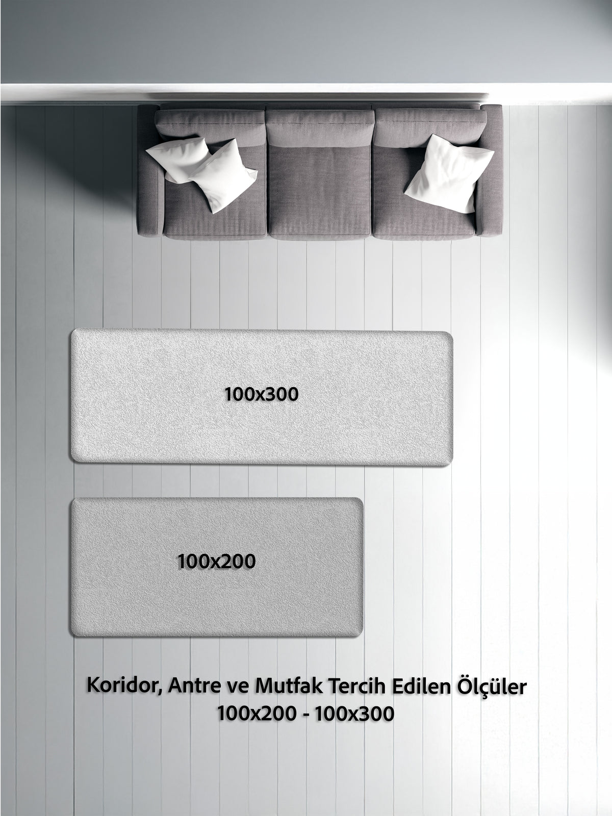 SİSAL-C01611 ANTRASİT Jüt Hasır Dokulu Doğal Salon Mutfak Koridor Balkon Halısı